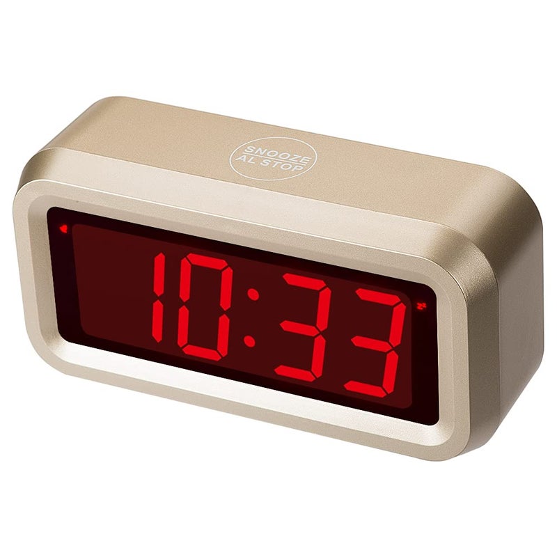 Timegyro Alarm Clock for Bedrooms, LED Digital Clock Battery Operated Small Wall Clock with 3 Level Brightness Adjustable,Snooze,12/24Hr,1.2" Digital Display for Desk, Bebside,Table, Travel - Image 1